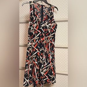 Michael Kors sleeveless drop waist dress with graphic print